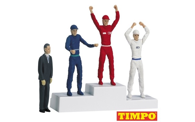 Carrera Slot Car Timpo Winner's rostrum with set of figures