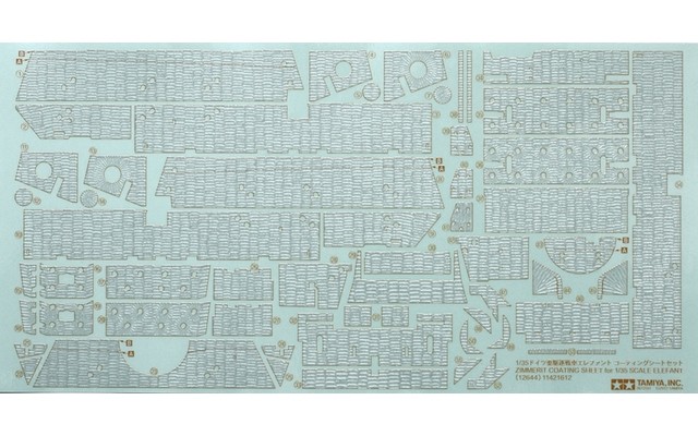 Tamiya 1/35 Elefant Zimmerit Sheet