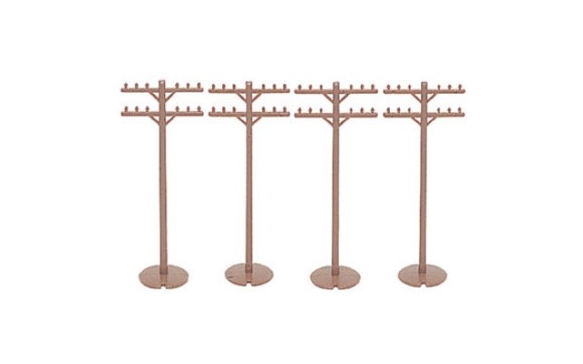 Bachman HO Telephone Poles (12)