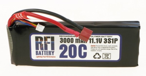 RFI 3000mah 20C 11.1V (3S1P) 6C CHARGE (XH)