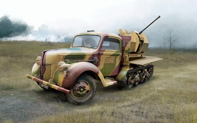 Italeri 1/35 Sd.Kfz.3b Maultier with Flak 38