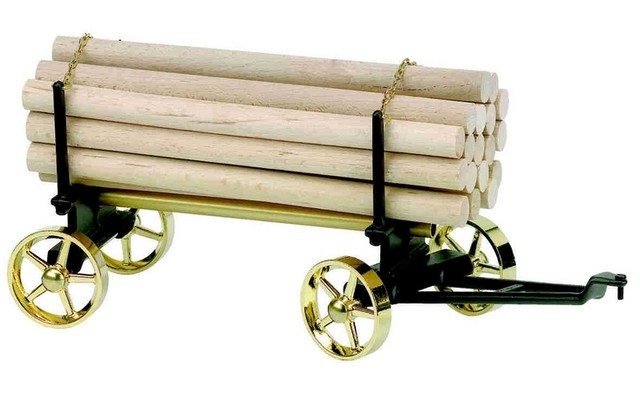 Wilesco A426 Lumber Wagon Black and Brass