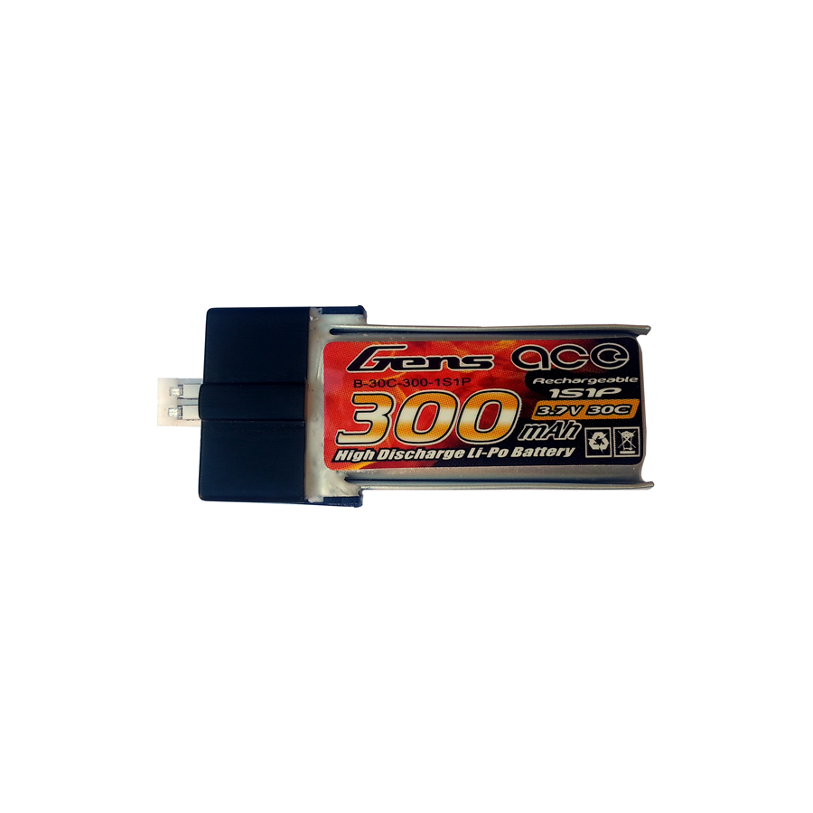 Gens Ace 1S1P 300mAh 3.7V 30C LiPo