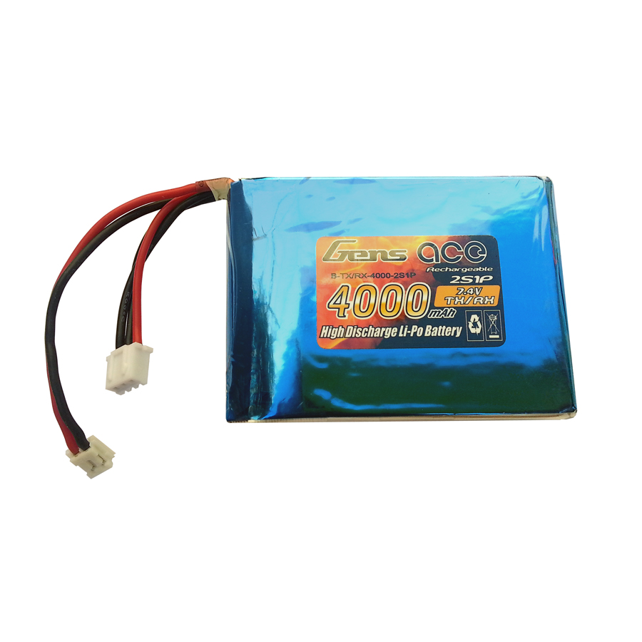 Gens Ace 2S1P 4000mAh 7.4V LiPo: DX-7s/8/9