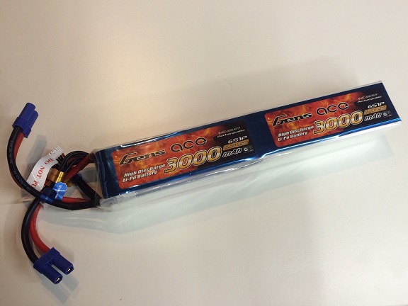 Gens Ace 12S1P 3000mAh 44.4V 45-90C Lipo battery