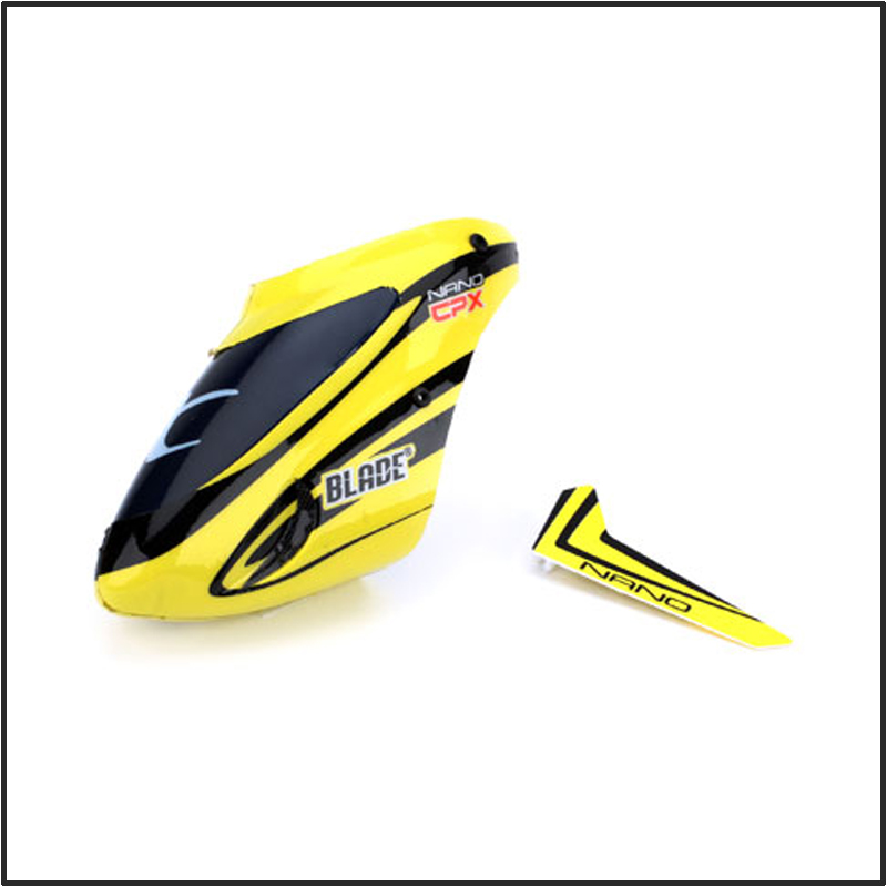 Blade Nano CP X Complete Yellow Canopy w/Vertical Fin