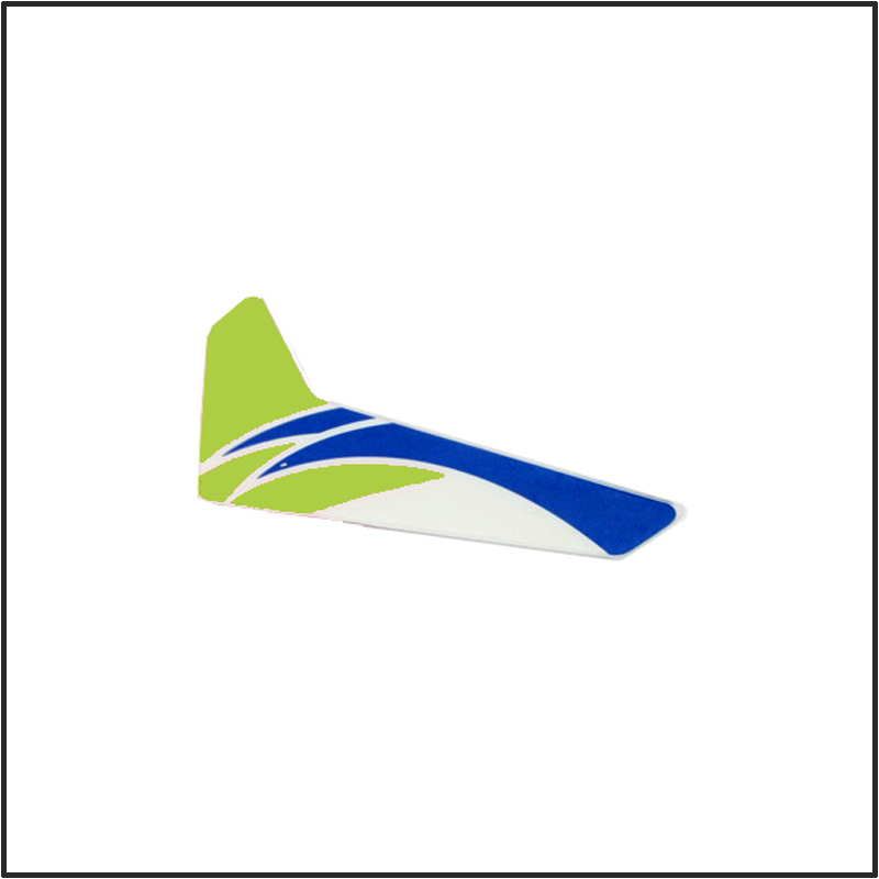 Blade mCP X Green Vertical Fin with Decal: mCP X
