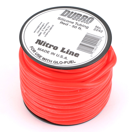 Du-Bro Silicone 50' Fuel Tubing, Red
