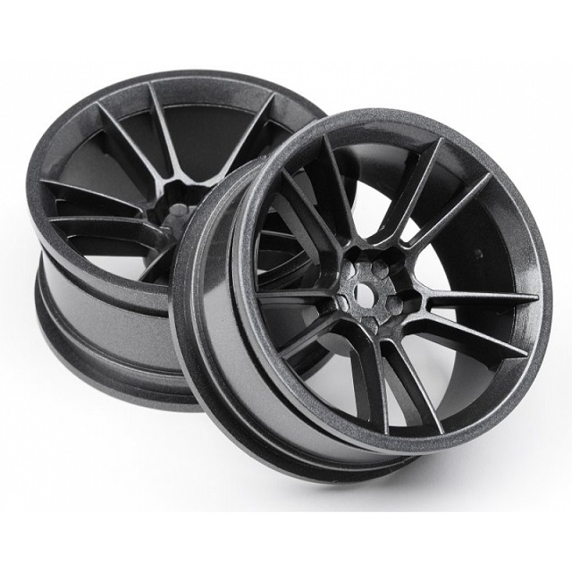 HPI FIVE:AD S5:F WHEEL 26MM GUNMETAL (6MM OS