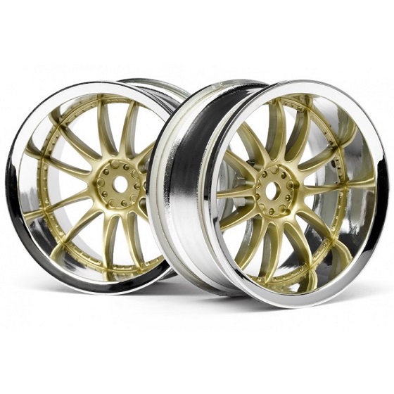 HPI WORK XSA 02C WHEEL 26mm CHROME/GOLD (6MM)