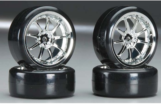 Team Integy Type5 Complete Wheel/Tire Set(4): Drift