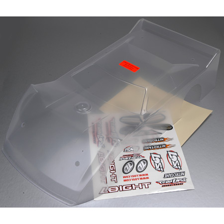 Losi DLM Trimmed Body with Stickers & Mask