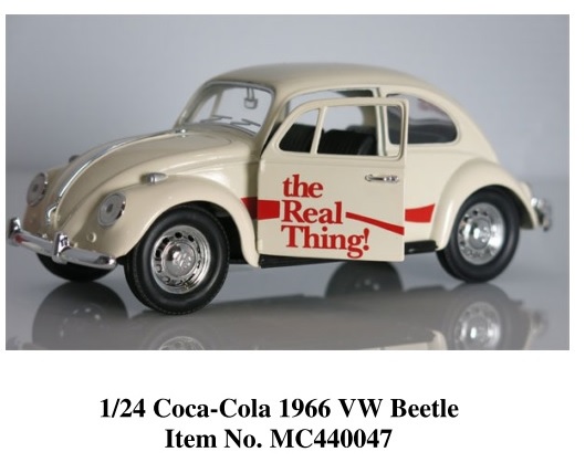 Motor City Classics Coca-Cola 1/24 1966 Volkswagen Beetle