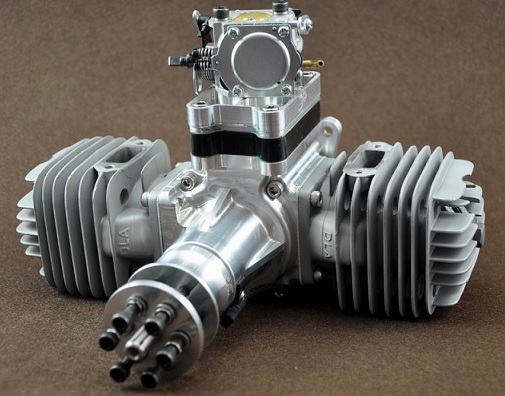 DLA 116cc twin angled w/mufflers