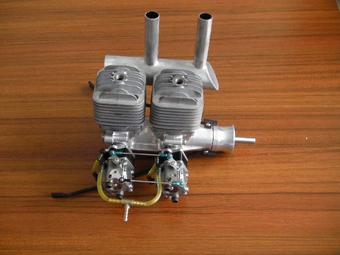 DLA 64cc in-line twin w/mufflers