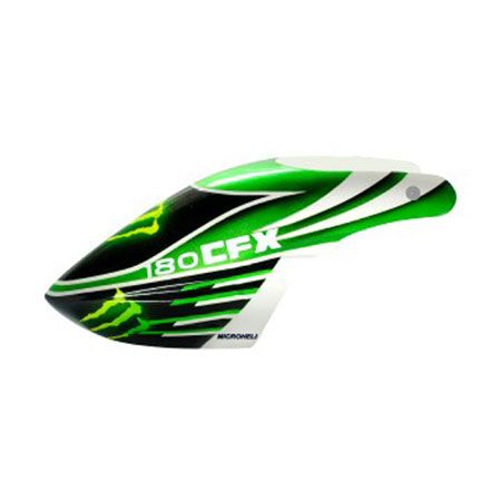 Blade 180 CFX Airbrush Fiberglass Green Monster Canopy