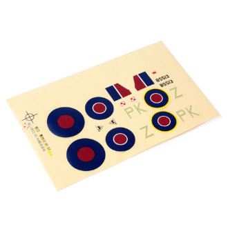 Parkzone Ultra-Micro Spitfire Decal Sheet