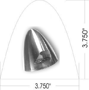 Tru Turn 3-3/4" P-51 2 Blade Spinner: 3W80/DA10