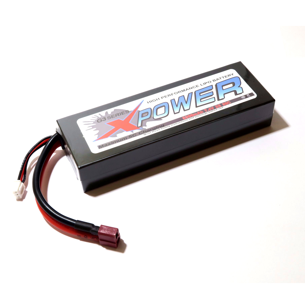 XPOWER 2S 7.4v 5300mAh  30C LiPo Hard