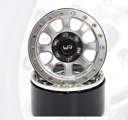 Yeahracing 1.9 ALUM beadlock Wheel & Spoke (Silver)