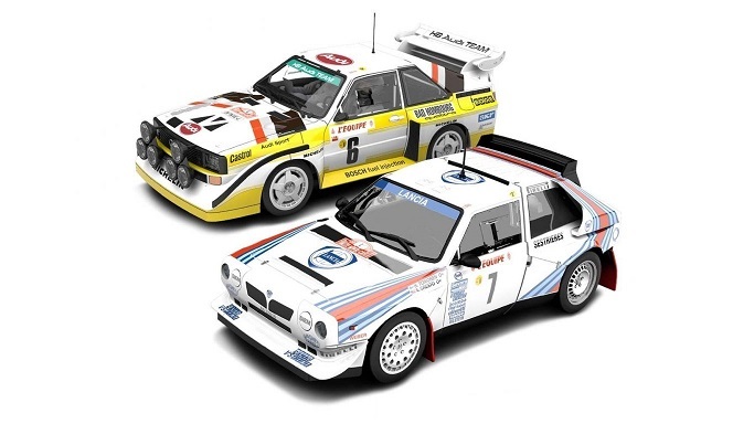 Scalextric 1986 Rally Monte Carlo Lancia Delta S4 vs Audi Quattr
