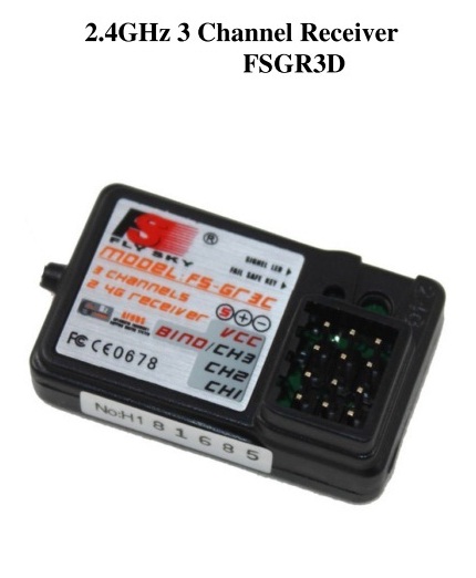 FlySky 2.4GHz 3 Channel Receiver (For GT2 & GT3)
