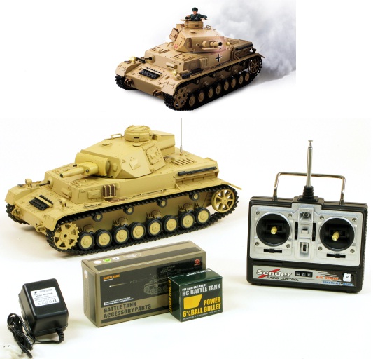 Heng Long PANZER IV F1 RC Tank with Smoke and Sound
