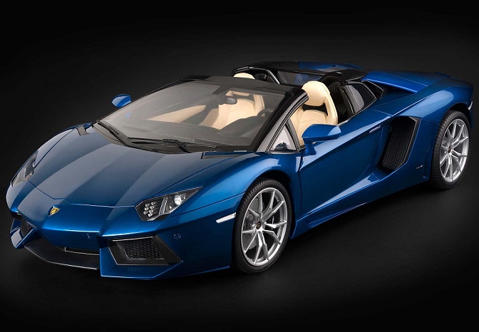 Pocher 1/8 Lamborghini Aventador LP 700-4 Roadster - Blu Monterr