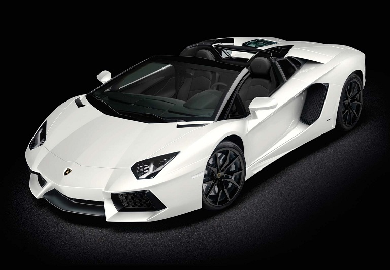 Pocher 1/8 Lamborghini Aventador LP 700-4 Roadster - Bianco Cano