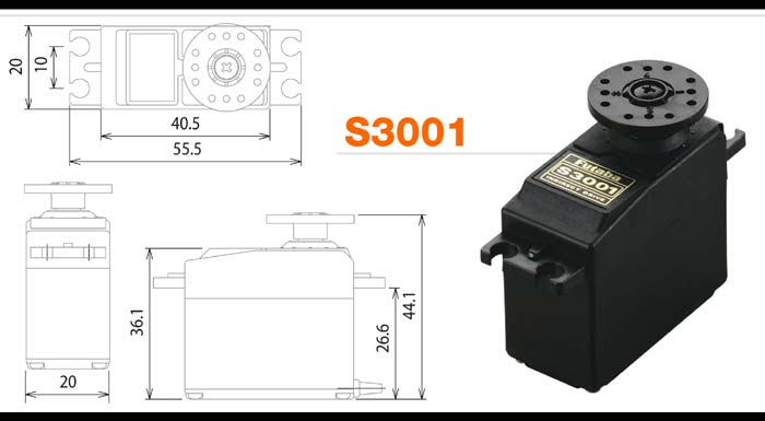 Futaba S3001 Analog 3.0Kg 0.22s Std