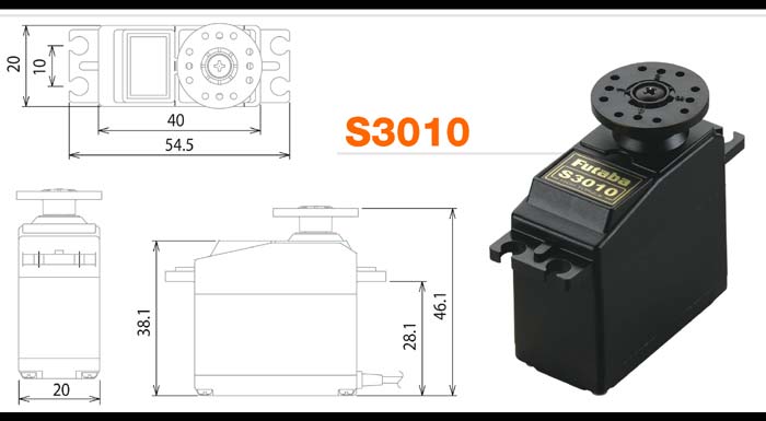 Futaba S3010 Analog 6.5Kg 0.16s Std