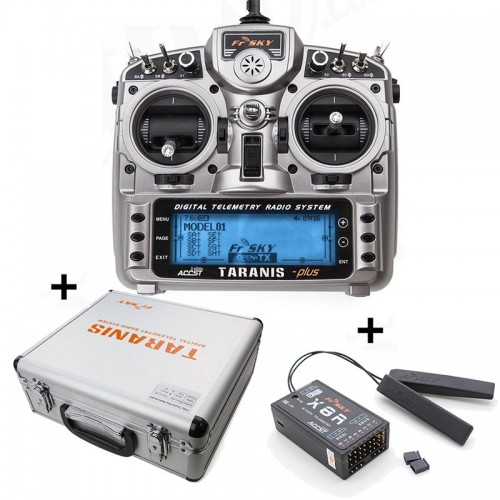FrSky 2.4GHz ACCST TARANIS X9D + and D4R-II Combo Dig Tel ACase