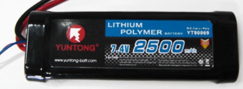 Yuntong 7.4v LiPo 2500maH Battery Pack Deans Connecter